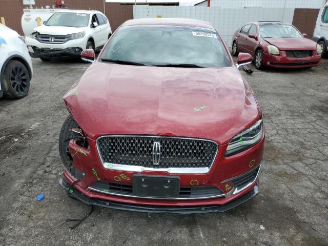 3LN6L5FC1HR657302 - 2017 LINCOLN MKZ RESERVE MAROON photo 5