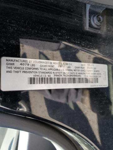 3VW2K7AJXBM094341 - 2011 VOLKSWAGEN JETTA BASE 黑色 照片 12