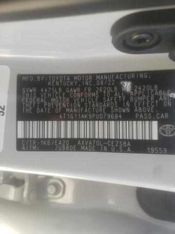 4T1G11AK9PU079684 - 2023 TOYOTA CAMRY SE NIGHT SHADE WHITE photo 10