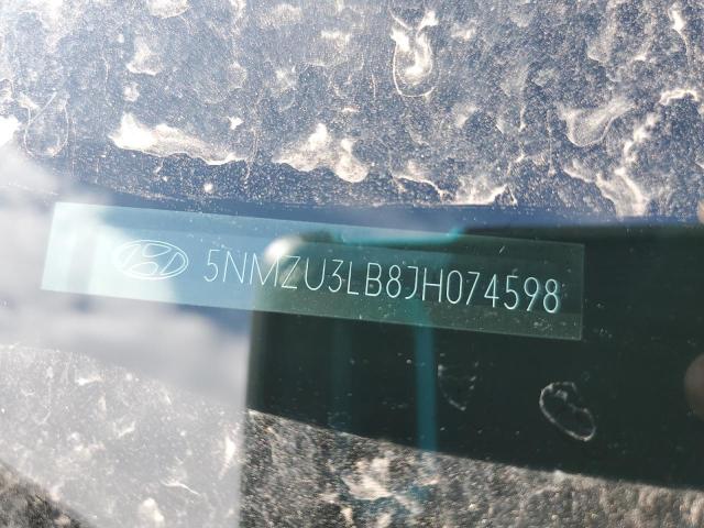 5NMZU3LB8JH074598 - 2018 HYUNDAI SANTA FE S WHITE photo 13