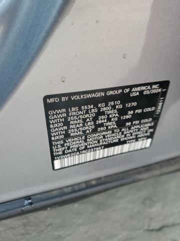 1V2WE2CA1RC237957 - 2024 VOLKSWAGEN ATLAS CROS SE Srebrny zdjęcie 13