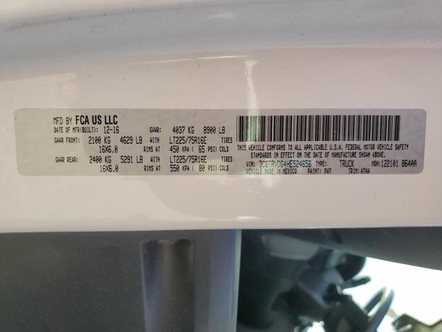 3C6TRVDG4HE524656 - 2017 RAM PROMASTER 2500 HIGH WHITE photo 13