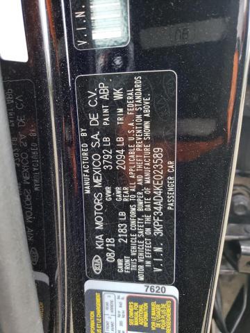 3KPF34AD4KE023589 - 2019 KIA FORTE GT LINE BLACK photo 13