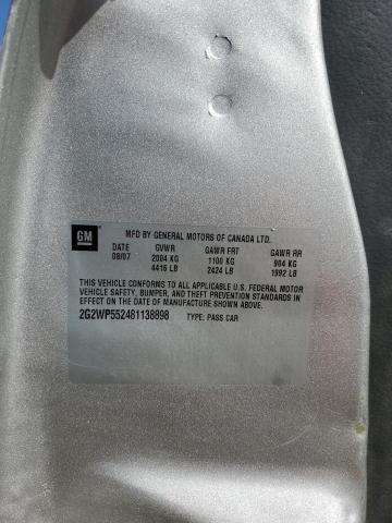 2G2WP552481138898 - 2008 PONTIAC GRAND PRIX 银色 照片 13