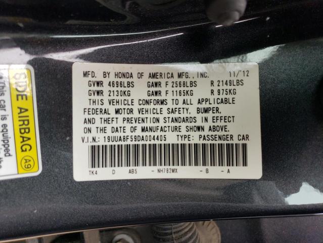 19UUA8F59DA004405 - 2013 ACURA TL TECH GRAY photo 12