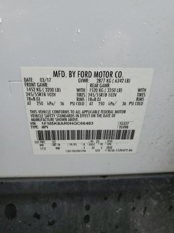 1FM5K8AR0HGC66483 - 2017 FORD EXPLORER POLICE INTERCEPTOR WHITE photo 14