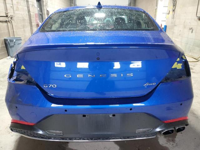 KMTG34TA0NU102417 - 2022 GENESIS G70 BASE BLUE photo 6