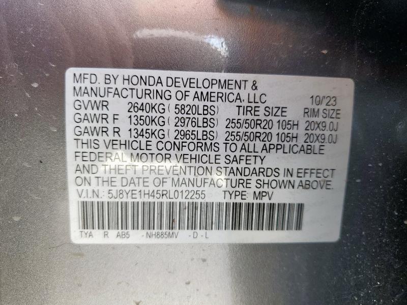 5J8YE1H45RL012255 - 2024 ACURA MDX TECHNOLOGY GRAY photo 14