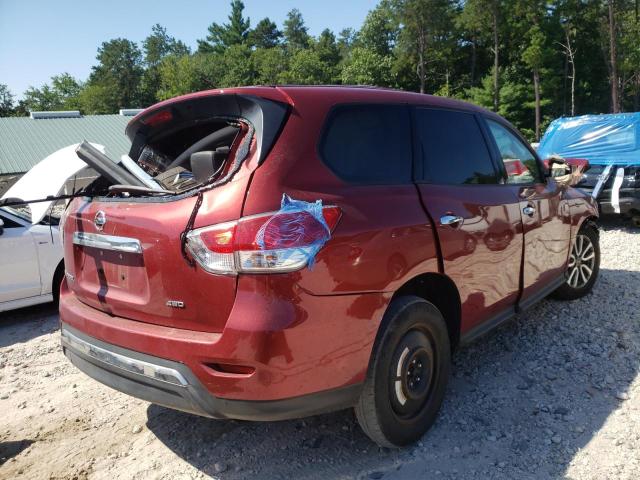 5N1AR2MM4EC697760 - 2014 NISSAN PATHFINDER S MAROON photo 4