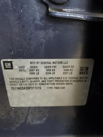1G11H5SA3DF311319 - 2013 CHEVROLET MALIBU LTZ BLUE photo 13