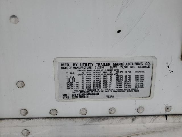 1UYVS2539HM804804 - 2017 UTILITY TRAILER WHITE photo 10