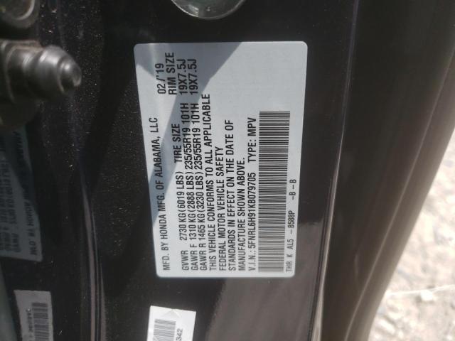 5FNRL6H91KB079705 - 2019 HONDA ODYSSEY ELITE Blau Foto 12