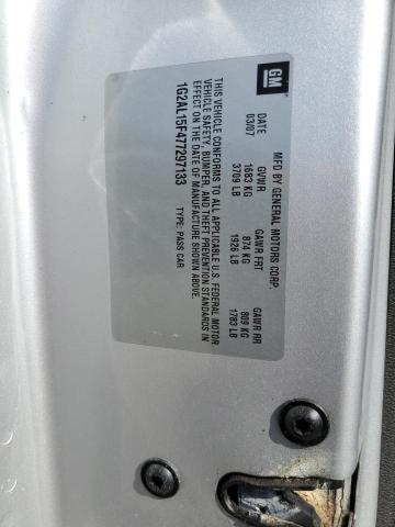1G2AL15F477297133 - 2007 PONTIAC G5 Gümüş fotoğraf 12