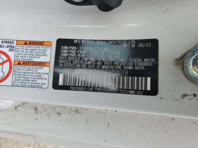 JF1ZNAA11D2704018 - 2013 TOYOTA SCION FR-S 白色 照片 12