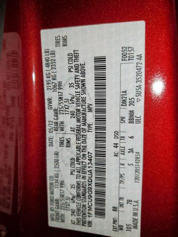 1FMCU9G9XDUA13407 - 2013 FORD ESCAPE SE BURGUNDY photo 13