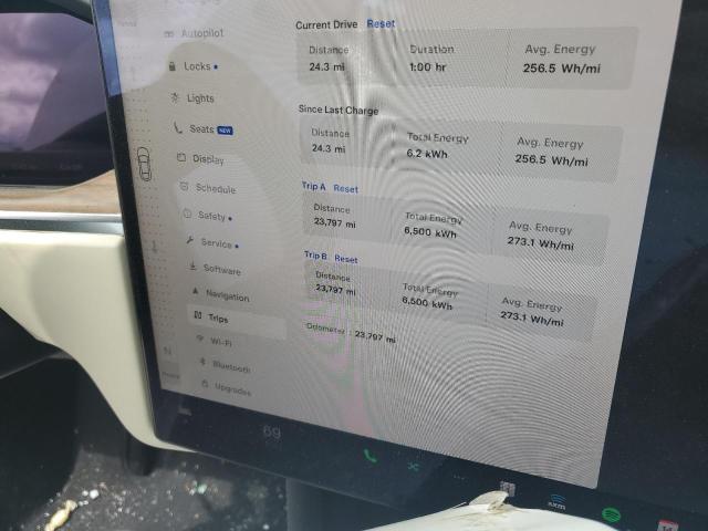 5YJSA1E50NF492036 - 2022 TESLA MODEL S თეთრი ფოტო 9