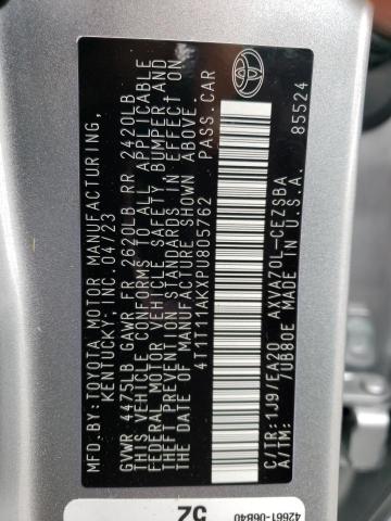 4T1T11AKXPU805762 - 2023 TOYOTA CAMRY SE NIGHT SHADE SILVER photo 13