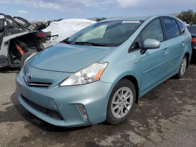 JTDZN3EU8D3252749 - 2013 TOYOTA PRIUS V TURQUOISE photo 1