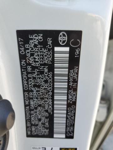 JTDKARFP4H3023046 - 2017 TOYOTA PRIUS PRIM WHITE photo 13