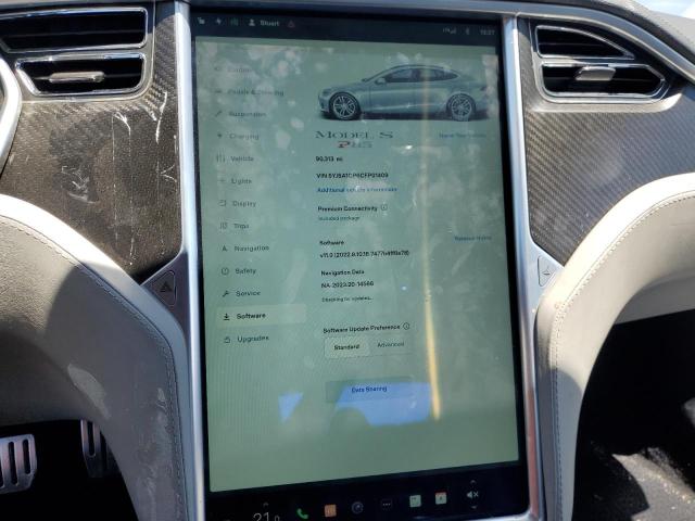 5YJSA1CP6CFP01409 - 2012 TESLA MODEL S ვერცხლისფერი ფოტო 9