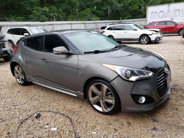 KMHTC6AE8DU087125 - 2013 HYUNDAI VELOSTER TURBO GRAY photo 4