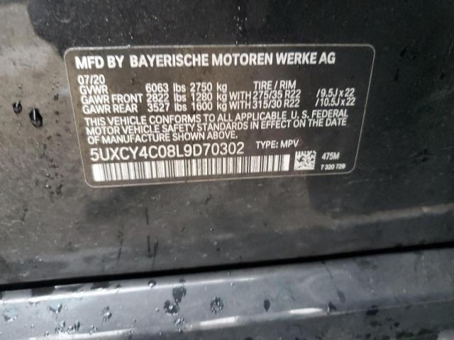 5UXCY4C08L9D70302 - 2020 BMW X6 SDRIVE 40I BLACK photo 13