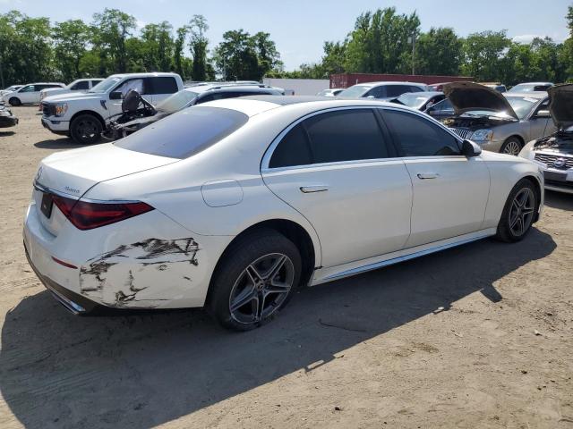 W1K6G7GB5MA036634 - 2021 MERCEDES-BENZ S 580 4MATIC WHITE photo 3