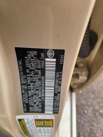 4T1BK3DB1CU462088 - 2012 TOYOTA AVALON BASE Qızıl foto 12