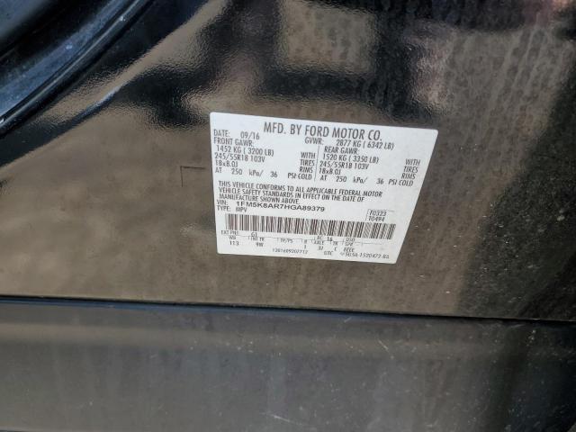 1FM5K8AR7HGA89379 - 2017 FORD EXPLORER POLICE INTERCEPTOR BLACK photo 13