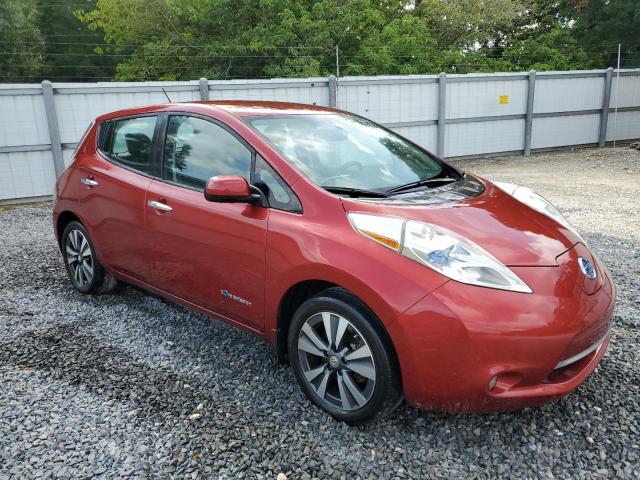 1N4AZ0CP3FC331610 - 2015 NISSAN LEAF S RED photo 4