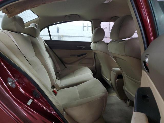 1HGFA165X7L129700 - 2007 HONDA CIVIC LX BURGUNDY photo 10