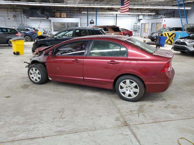 1HGFA165X7L129700 - 2007 HONDA CIVIC LX BURGUNDY photo 2