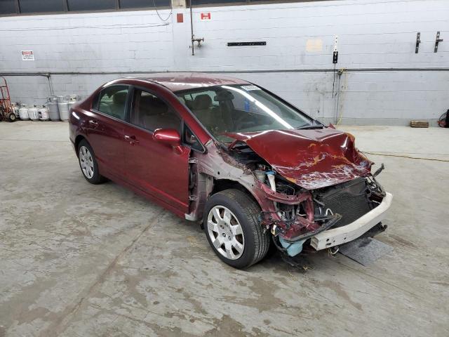 1HGFA165X7L129700 - 2007 HONDA CIVIC LX BURGUNDY photo 4