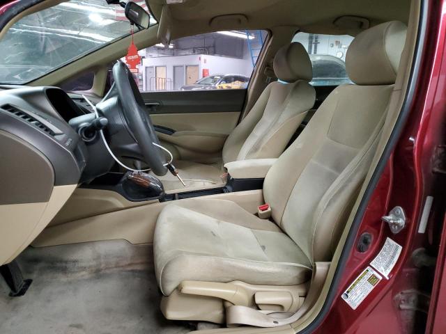 1HGFA165X7L129700 - 2007 HONDA CIVIC LX BURGUNDY photo 7