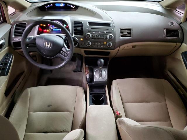 1HGFA165X7L129700 - 2007 HONDA CIVIC LX BURGUNDY photo 8