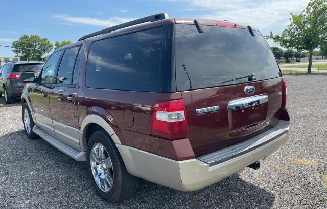 1FMFK17587LA97500 - 2007 FORD EXPEDITION EL EDDIE BAUER BURGUNDY photo 3