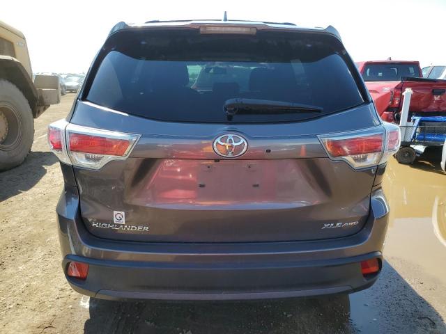 5TDJKRFH4FS200403 - 2015 TOYOTA HIGHLANDER XLE CHARCOAL photo 6