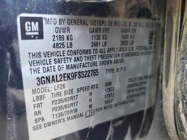 3GNAL2EK9FS522765 - 2015 CHEVROLET CAPTIVA LS 蓝色 照片 13