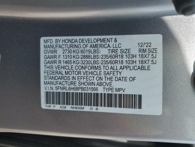 5FNRL6H68PB031566 - 2023 HONDA ODYSSEY EXL Gümüş foto 14