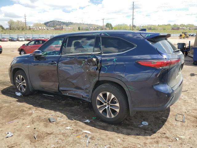 5TDGZRBH6LS009413 - 2020 TOYOTA HIGHLANDER XLE BLUE photo 2
