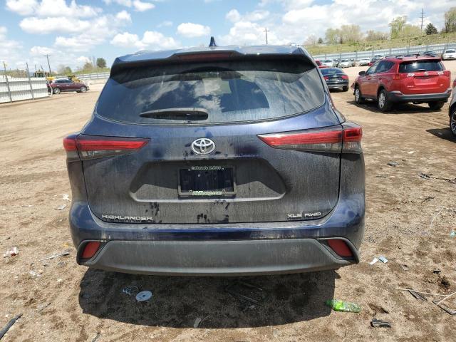 5TDGZRBH6LS009413 - 2020 TOYOTA HIGHLANDER XLE BLUE photo 6