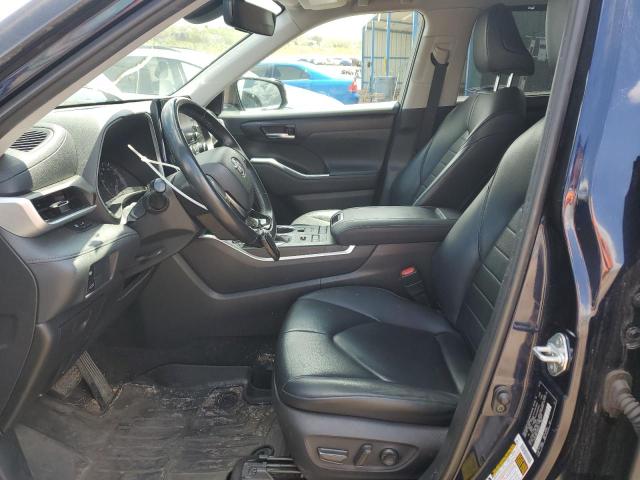 5TDGZRBH6LS009413 - 2020 TOYOTA HIGHLANDER XLE BLUE photo 7