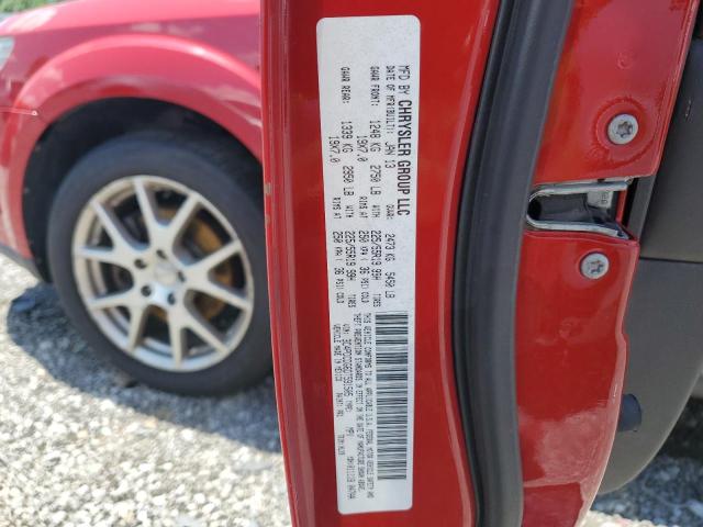 3C4PDCDG6DT591505 - 2013 DODGE JOURNEY CREW RED photo 12