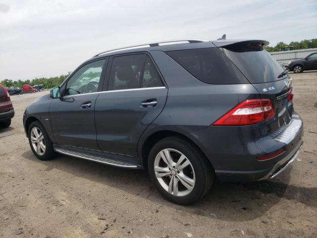 4JGDA5HBXCA037150 - 2012 MERCEDES-BENZ ML 350 4MATIC GRAY photo 2