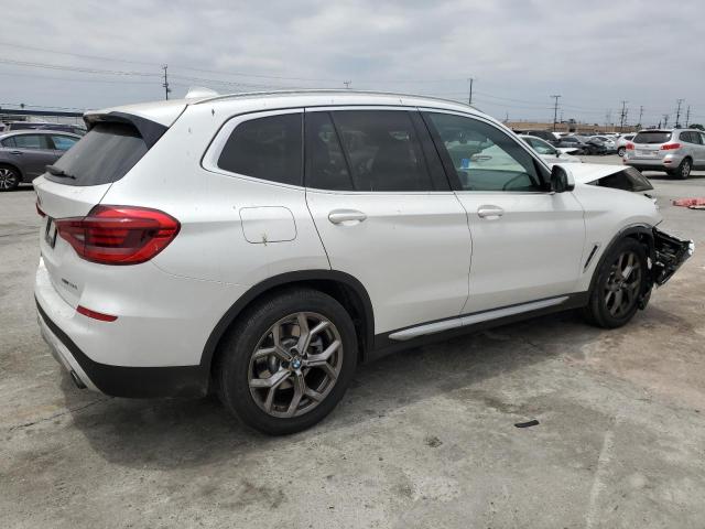 5UXTY3C03M9D75726 - 2021 BMW X3 SDRIVE30I WHITE photo 3