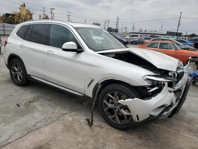 5UXTY3C03M9D75726 - 2021 BMW X3 SDRIVE30I WHITE photo 4