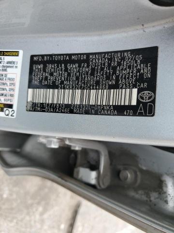 2T1KR32E75C444868 - 2005 TOYOTA COROLLA MA XR SILVER photo 12