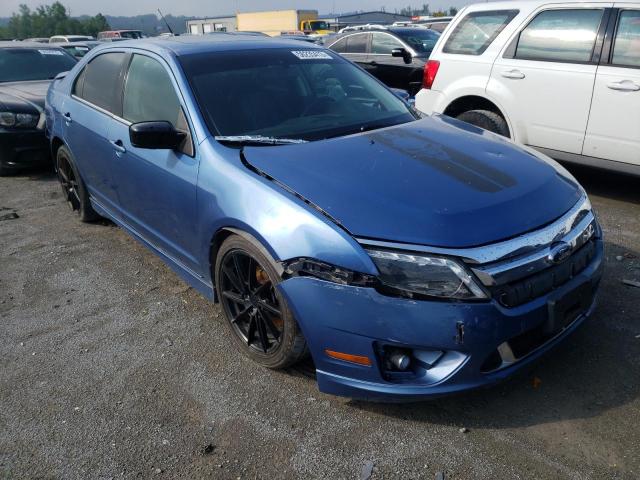 3FAHP0DC7AR152545 - 2010 FORD FUSION SPORT BLUE photo 4