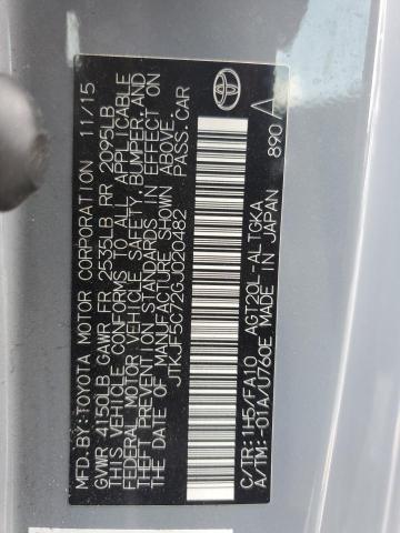 JTKJF5C72GJ020482 - 2016 TOYOTA SCION TC 银色 照片 12