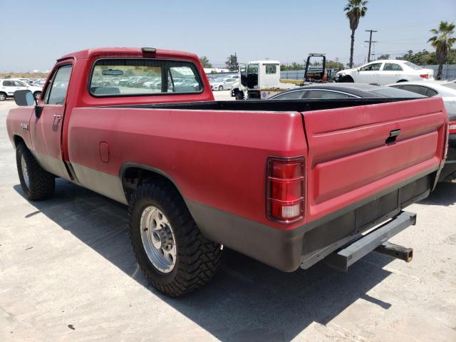 1B7KE2686LS601554 - 1990 DODGE D-SERIES D200 RED photo 2